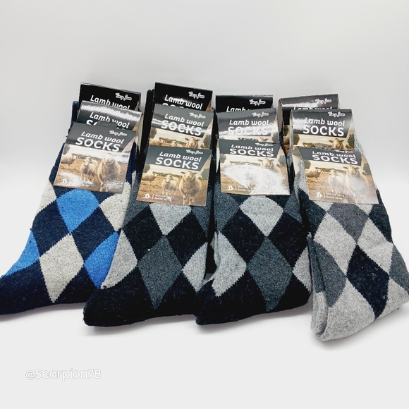 12 Lamb Wool Crew Socks Thermal Warm Winter Socks Size 10-13 for Men - Picture 1 of 11